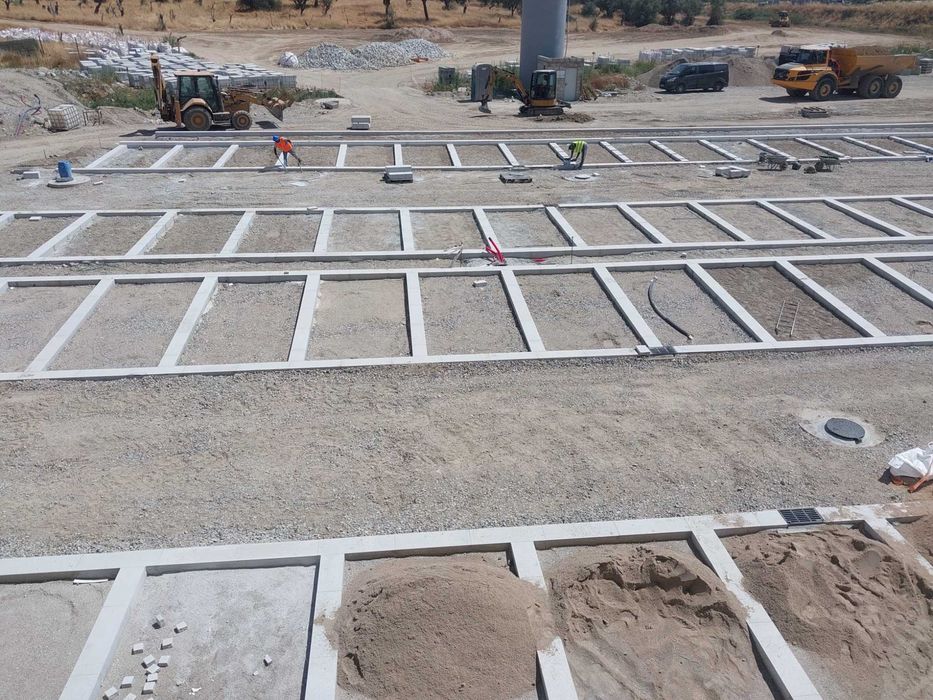 calçada portuguesa, lancil, pavé, lajeta, grelha, construção, máquina,