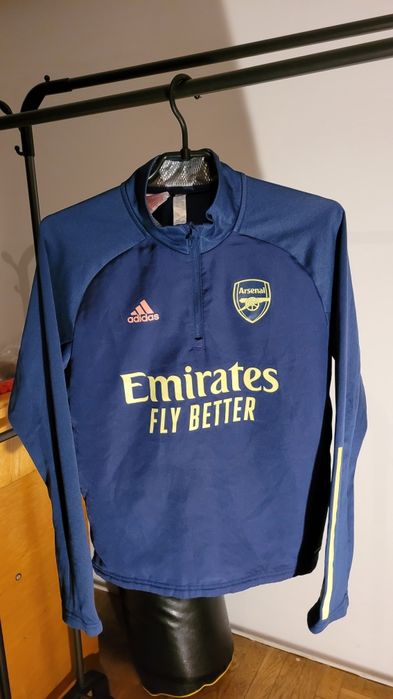 granatowy top treningowy adidas Arsenal 20/21 z zamkiem 1/4