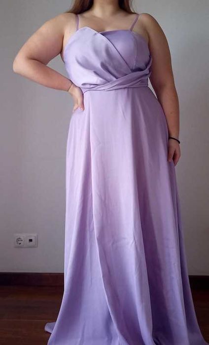 Vestido “Aurora” Lilás - Kiwini XL Novo