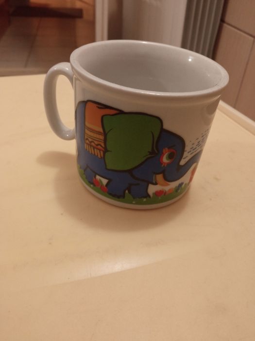Kubek porcelanowy dla dzieci dwie sztuki zwierzęta