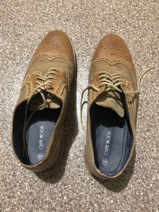 Туфлі на випускний,весілля,туфлі-броги чоловічі шкіряні 45 розмір