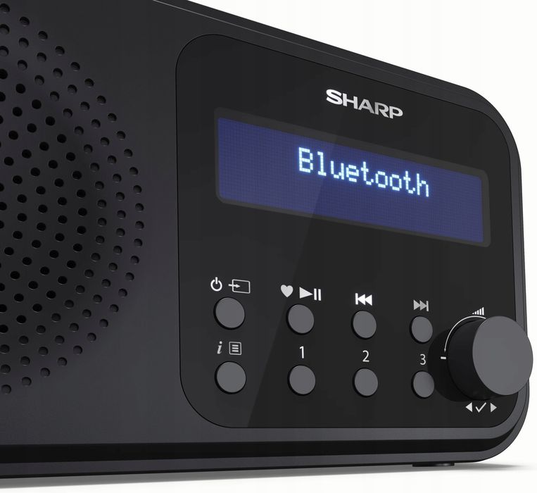 outlet radio sieciowo-bateryjne bluetooth dab+ fm sharp dr-p420 czarny