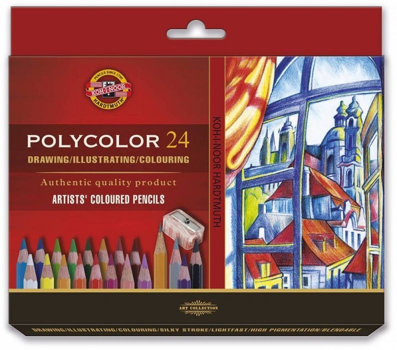 Kredki Ołówkowe Polycolor Koh-I-Noor 3834 24 Kolory Koh-I-Noor Nowa Nieużywana