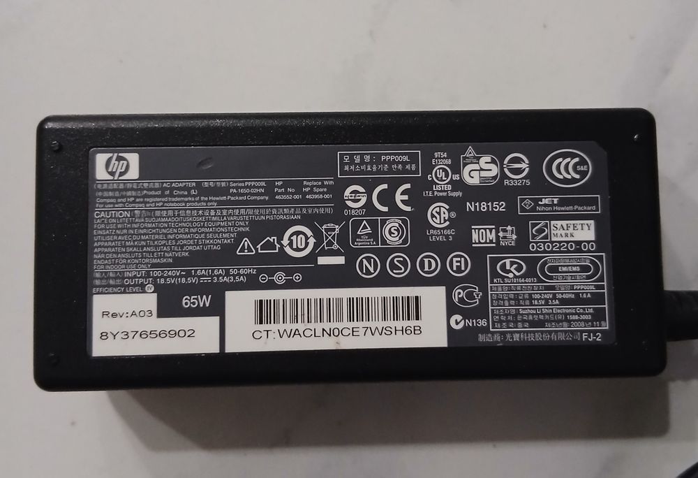 Carregador HP Original 18.5 para Portatil ver fotos