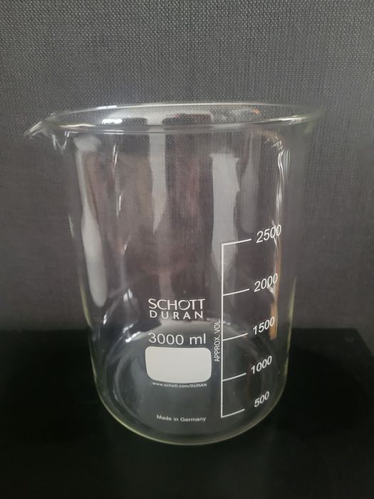Béquer de vidro graduado 3000ml.