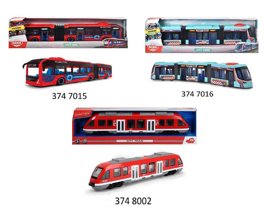 Міський потяг/трамвай/автобус Dickie 374 7015/7016/8002