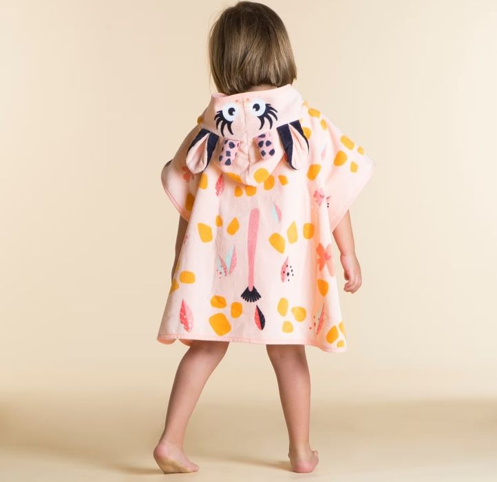 Poncho Natação Bebé Algodão Girafa