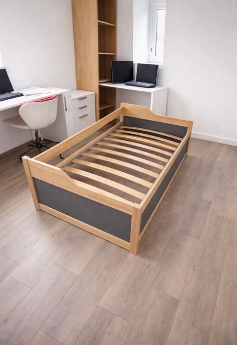 Łóżko dziecięce drewniane 160x90 stelaż