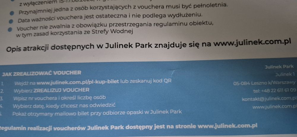 Voucher 2+2 Julinek Park