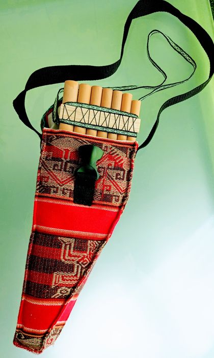 Flauta de pã peruana profissional + bolsa almofadada (nova)