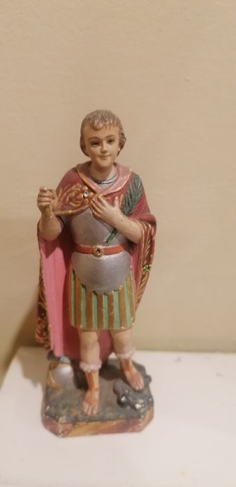 Santo expedito madeira apenas 11 cms muito detalhado