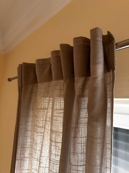 Cortinados IKEA + Varão Completo IKEA – Como Novos