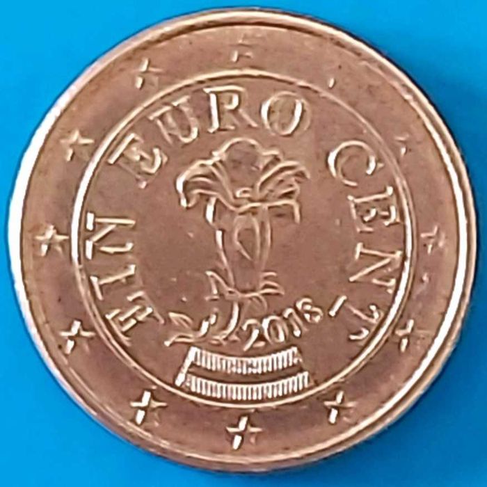 1 cêntimo de 2018 da Áustria
