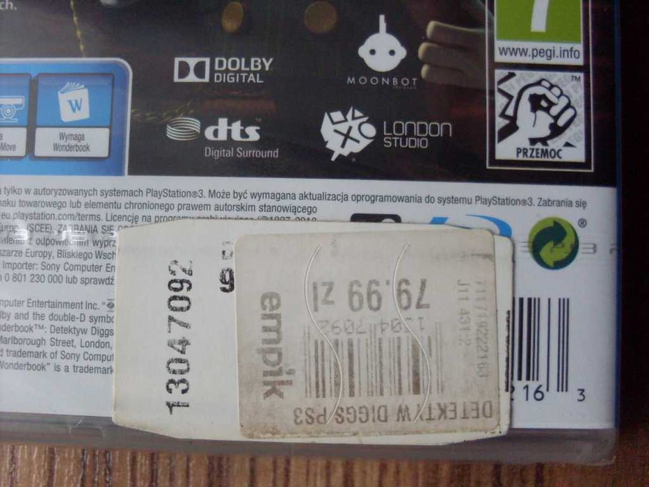 NOWA gra Wonderbook Detektyw Diggs Pl  do konsoli Ps 3