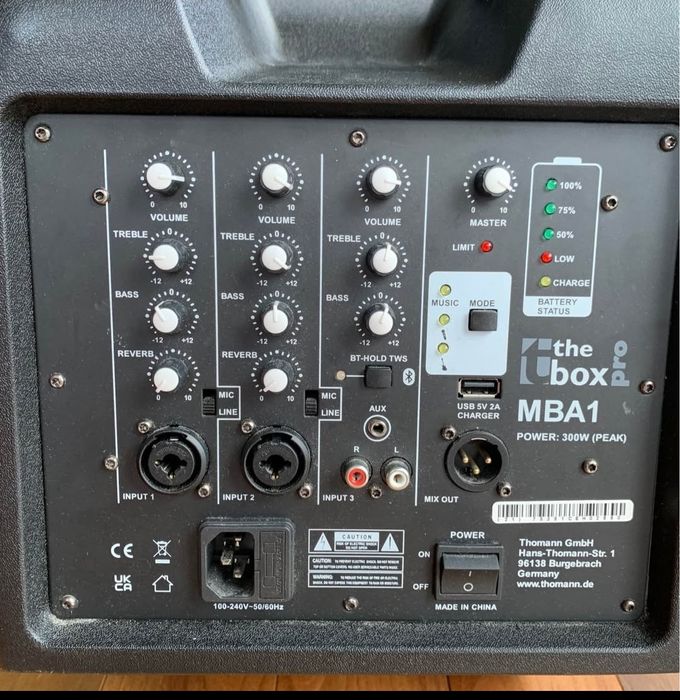 Coluna amplificada com bluetooth - 300w