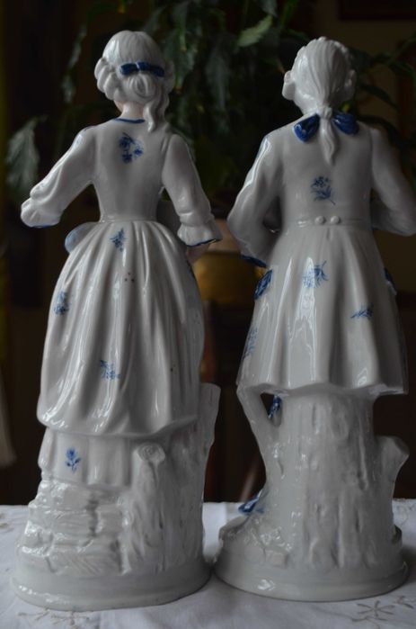 para dworska figurka porcelana 31 cm