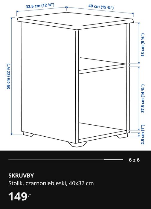 Ciemnogranatowe meble z ikea