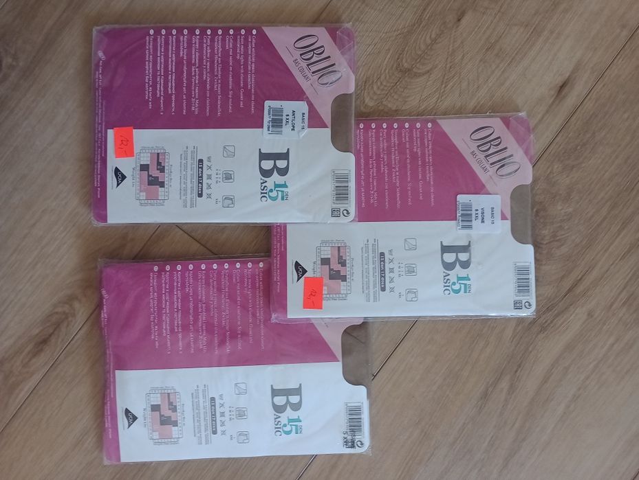 3 pary rajstop damskich Oblio 15 den 5XXL