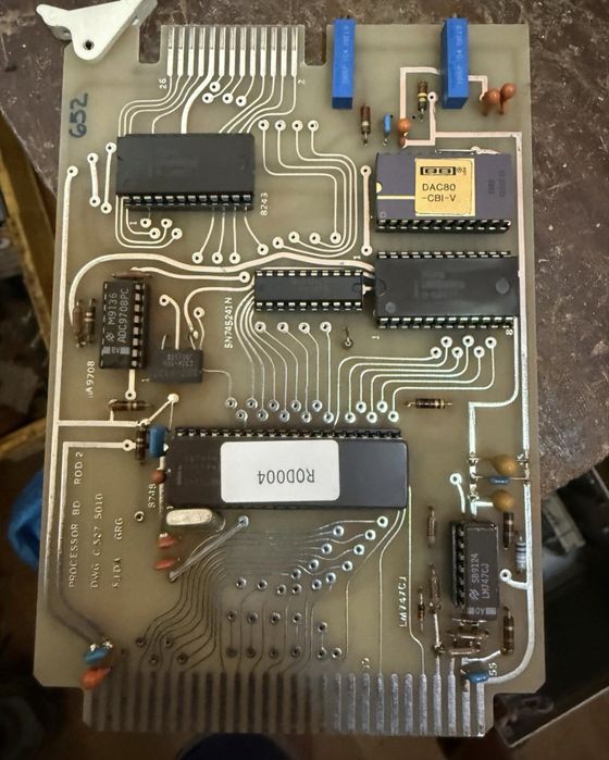 Płytka procesora retro automatyki | Intel 8748 | Burr-Brown DAC80