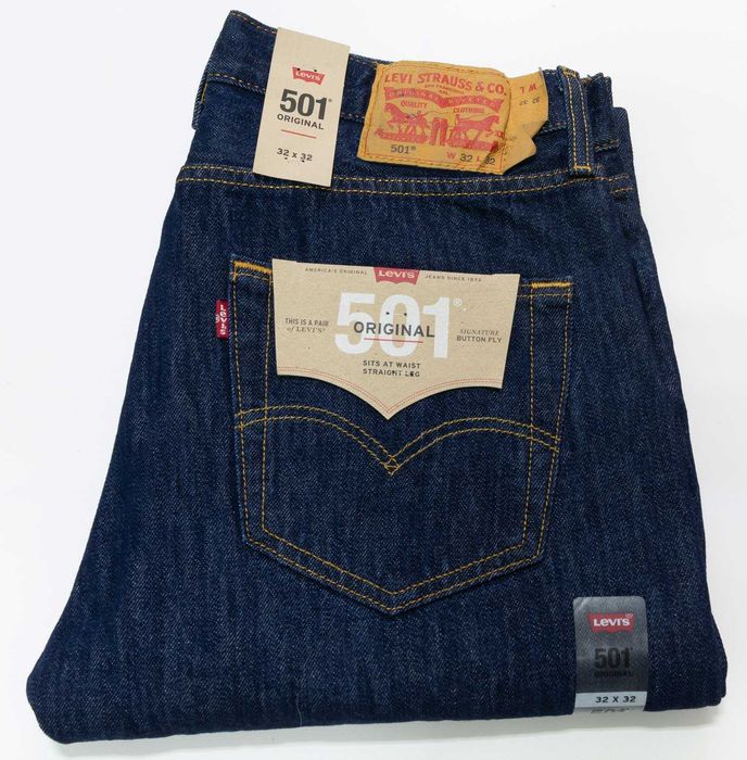 Мужские джинсы Levis 501 Rinse, 005010115 Левис, Ливайс США