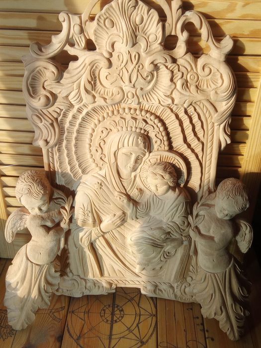 Ікона різьблена від  майстра ручна робота,дерево вільха