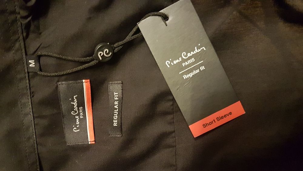 Nowa oryginalna koszula męska Pierre Cardin medium czarna