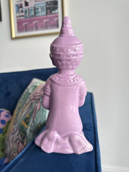 Nowa Fioletowa ceramiczna buddy figurka tajska Flying Tiger boho