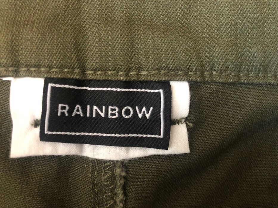 Spodenki męskie szorty dżins elast Rainbow r.L/W32 ziel 35zł