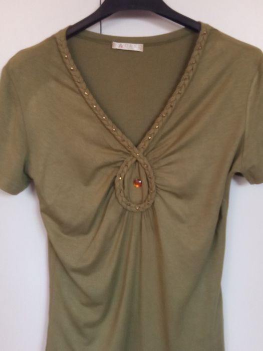 T-shirt zgniło-zielony