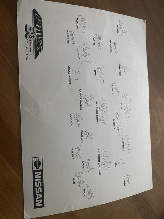 Postal grande /,poster sporting com assinaturas