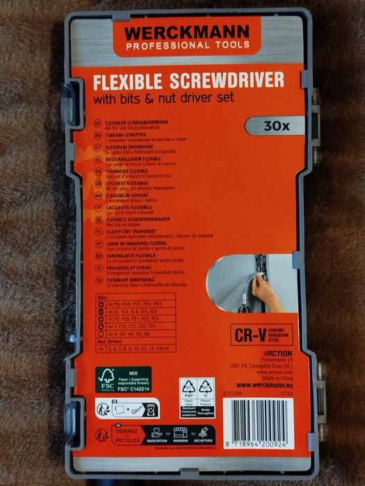 Набор гибких отверток Werckmann Professional Tools с битами