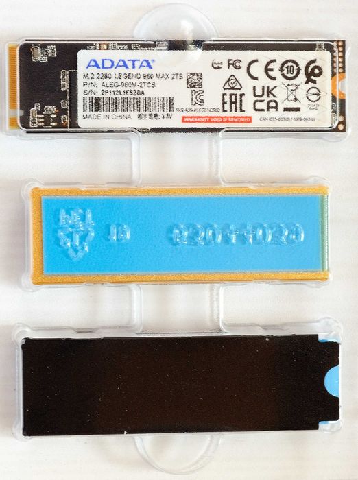SSD ADATA Legend 960 MAX 2TB, M.2 (PCI-E 4.0), M.2 2280 новый на гарантии.