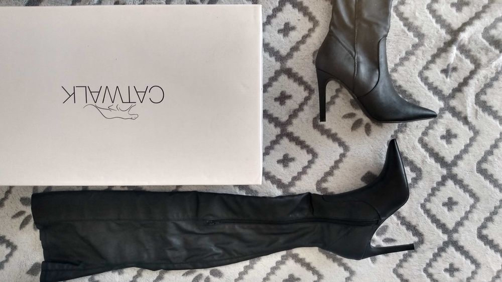 Buty koty catwalk 37 czarne stan idealny