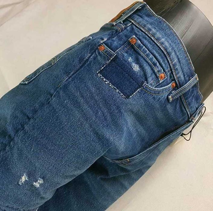 Jeansy Levi's 511 męskie podszyte łaty cerowania nowe Levisy - W31/L34