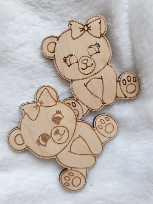 Miś ze sklejki - scrapki