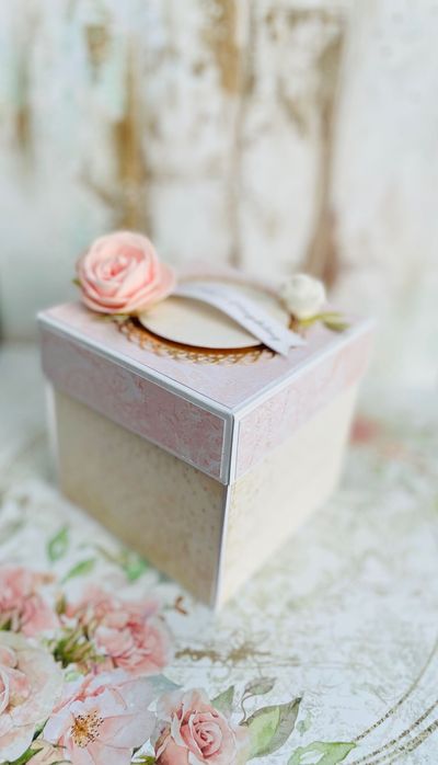 Pamiątka exploding box, upominek, chrzest, roczek, urodziny, ślub