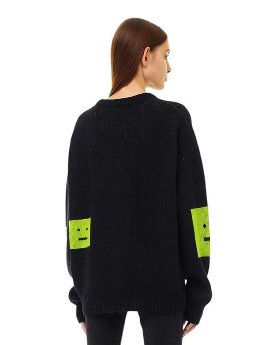 Светр Acne Studios Animation Pop Face Crewneck Sweater Black Yellow \ Black Green