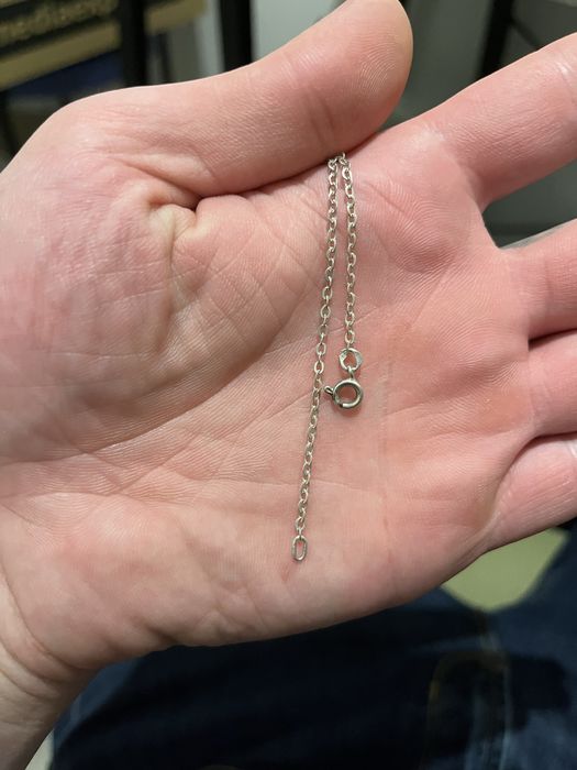 Drobny ładny łańcuszek srebrny typu anker srebro pr.925 silver