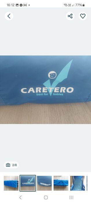Caretero simplo łóżeczko turystyczne granatowe
