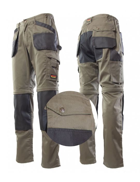 Spodnie Robocze Długie Brixton Practical Khaki R. 60 Odpinane Krótkie