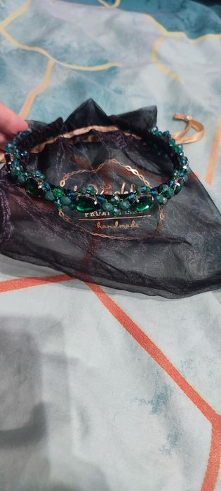 Opaska Claire Black Emerald Lavashka