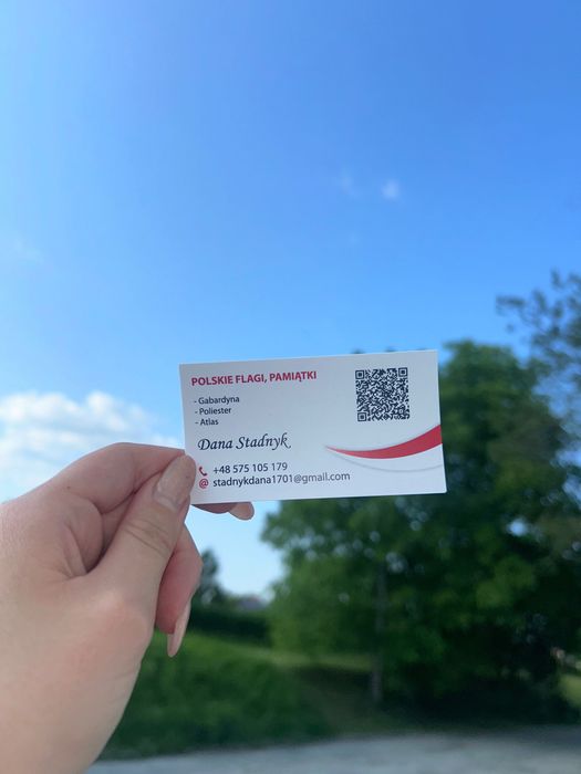 Flaga Polski z atlasu 70x105 cm