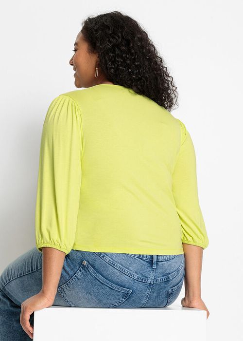 B.P.C bluzka limonkowa z wiązaniem 44/46.