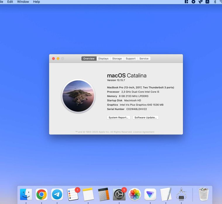 MacBook Pro 13 2017 i5/8GB Space Gray кирилиця