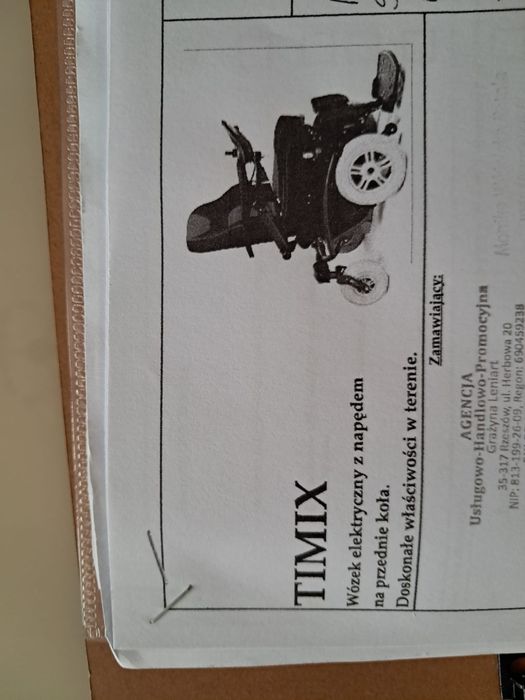 Elektryczny wózek dla osób niepełnosprawnych  Timix