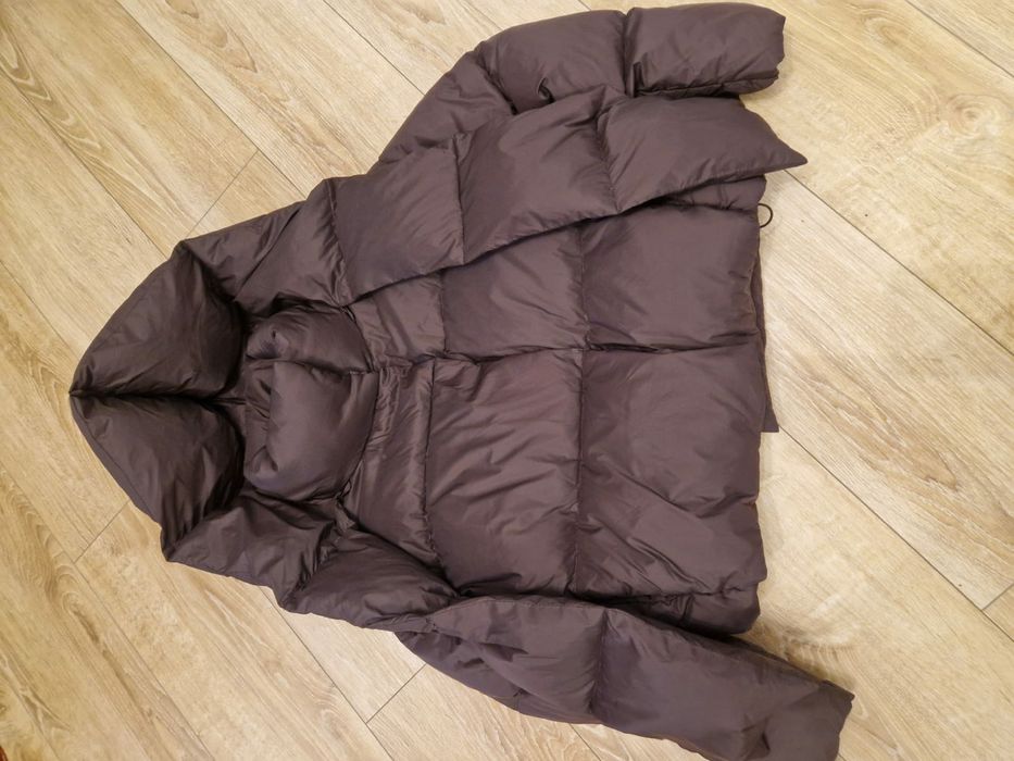 brązowa kurtka puchowa S zara