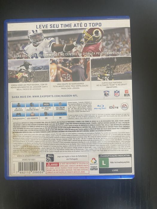 Nfl 17 como novo