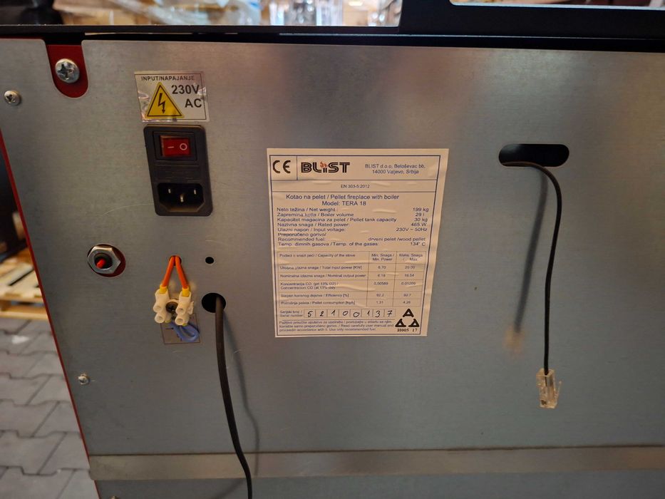 Piec kocioł CO na pellet z płaszczem wodnym TERA 18 BLIST A+ ECODESIGN