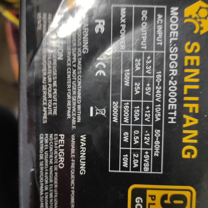 Fonte Alimentação 2000W 95 Gold64575372854787121