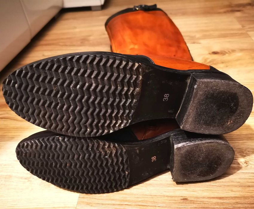 Oficerki kozaki skóra zimowe Lesta roz.38